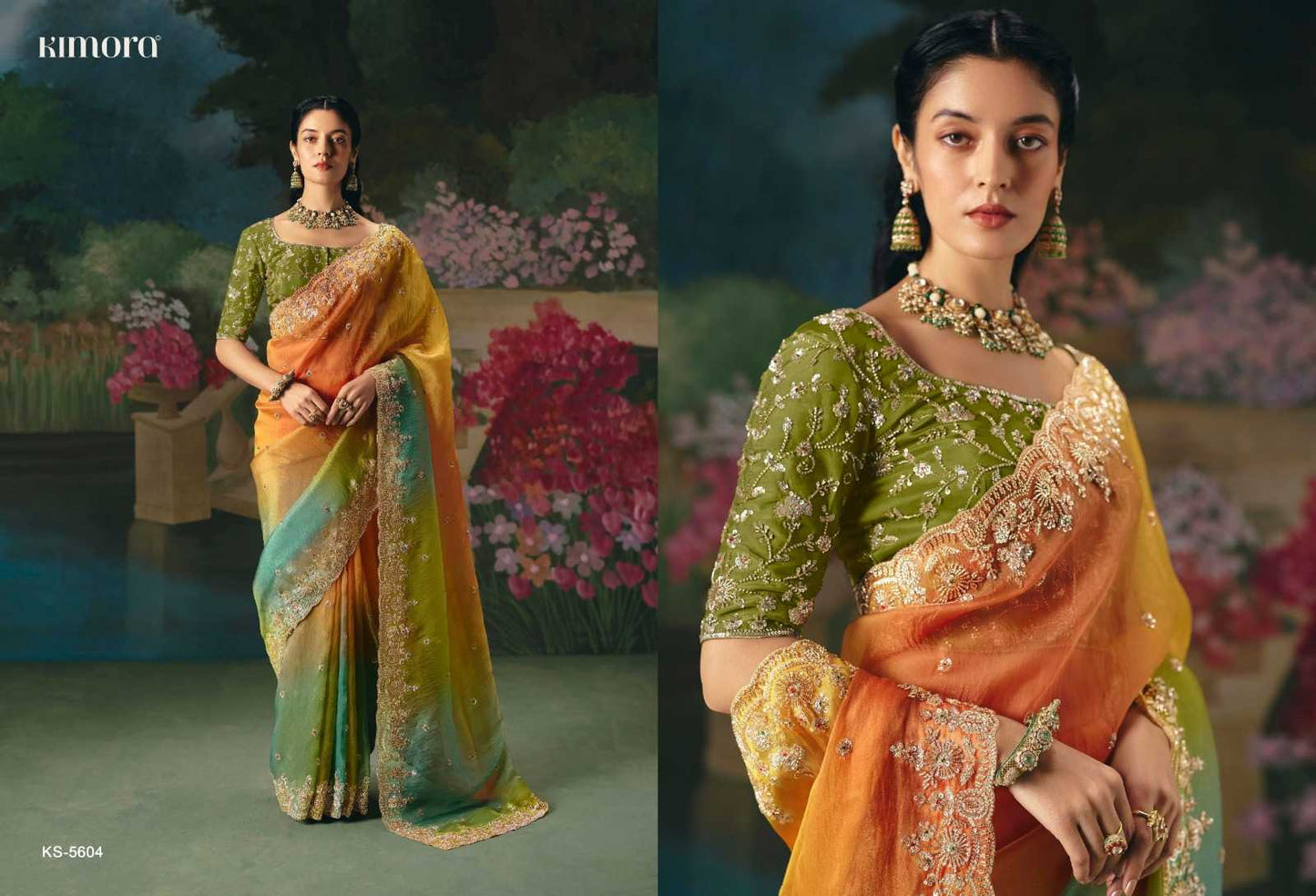 Sequins Work Saree