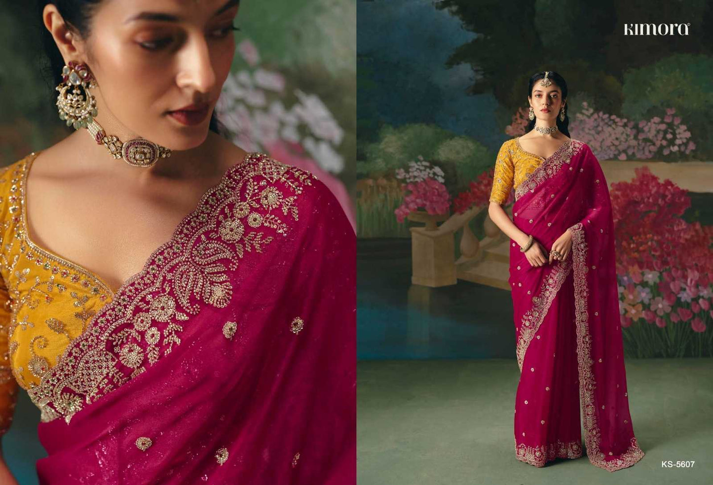 Sequins Work Saree