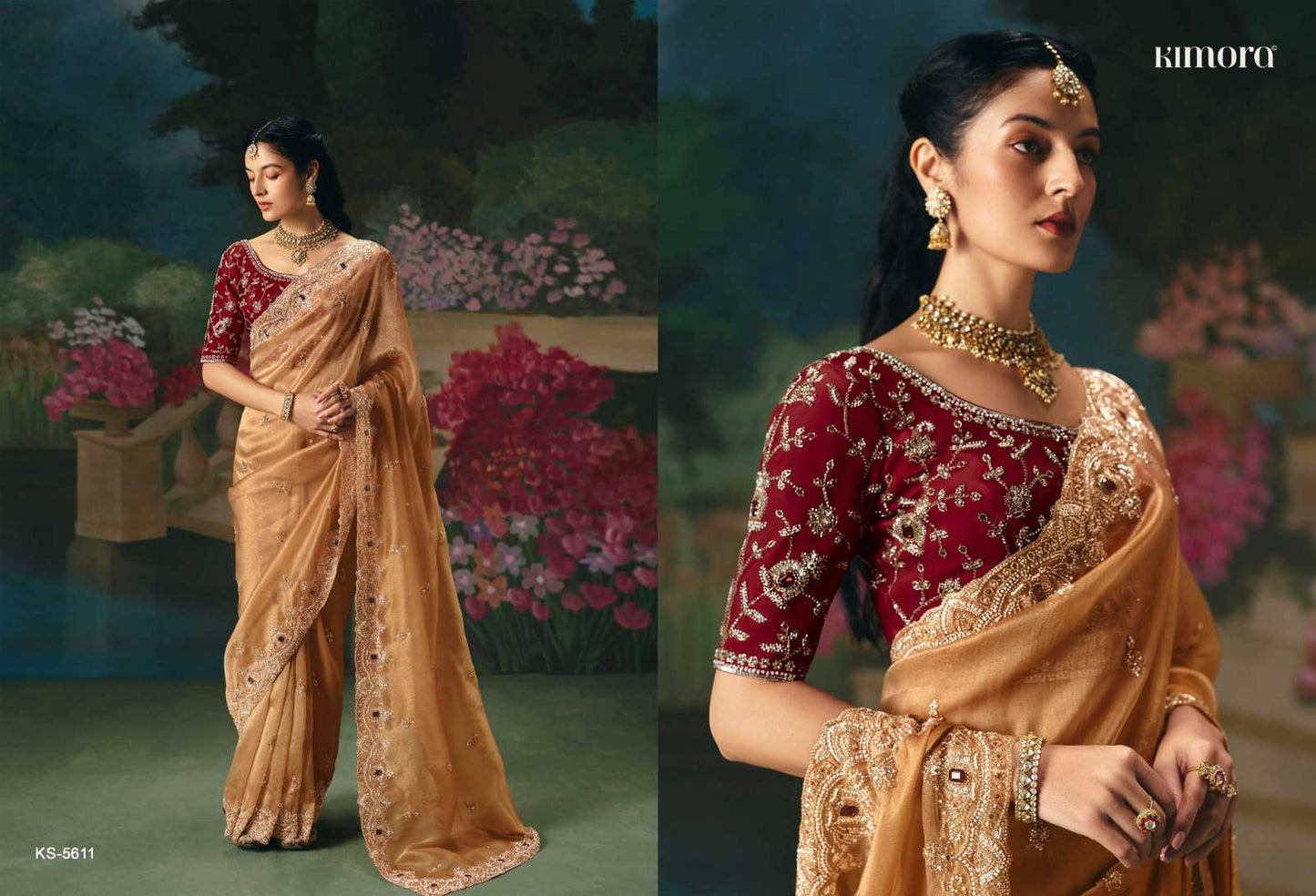 Sequins Work Saree