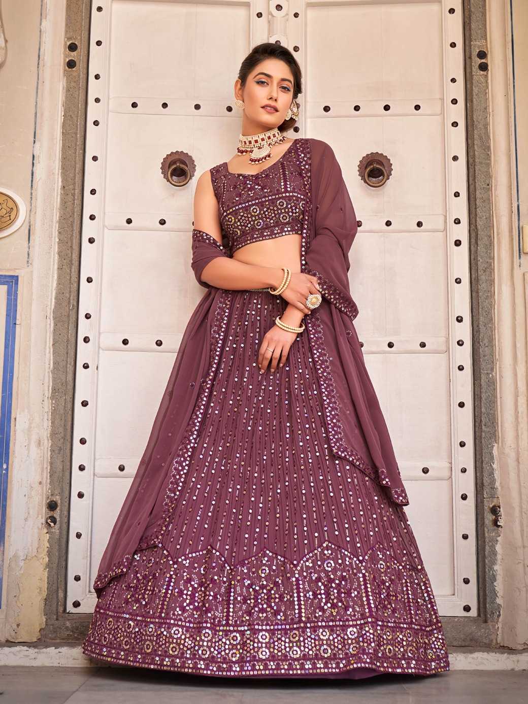 Georgette Embroidered Lehenga