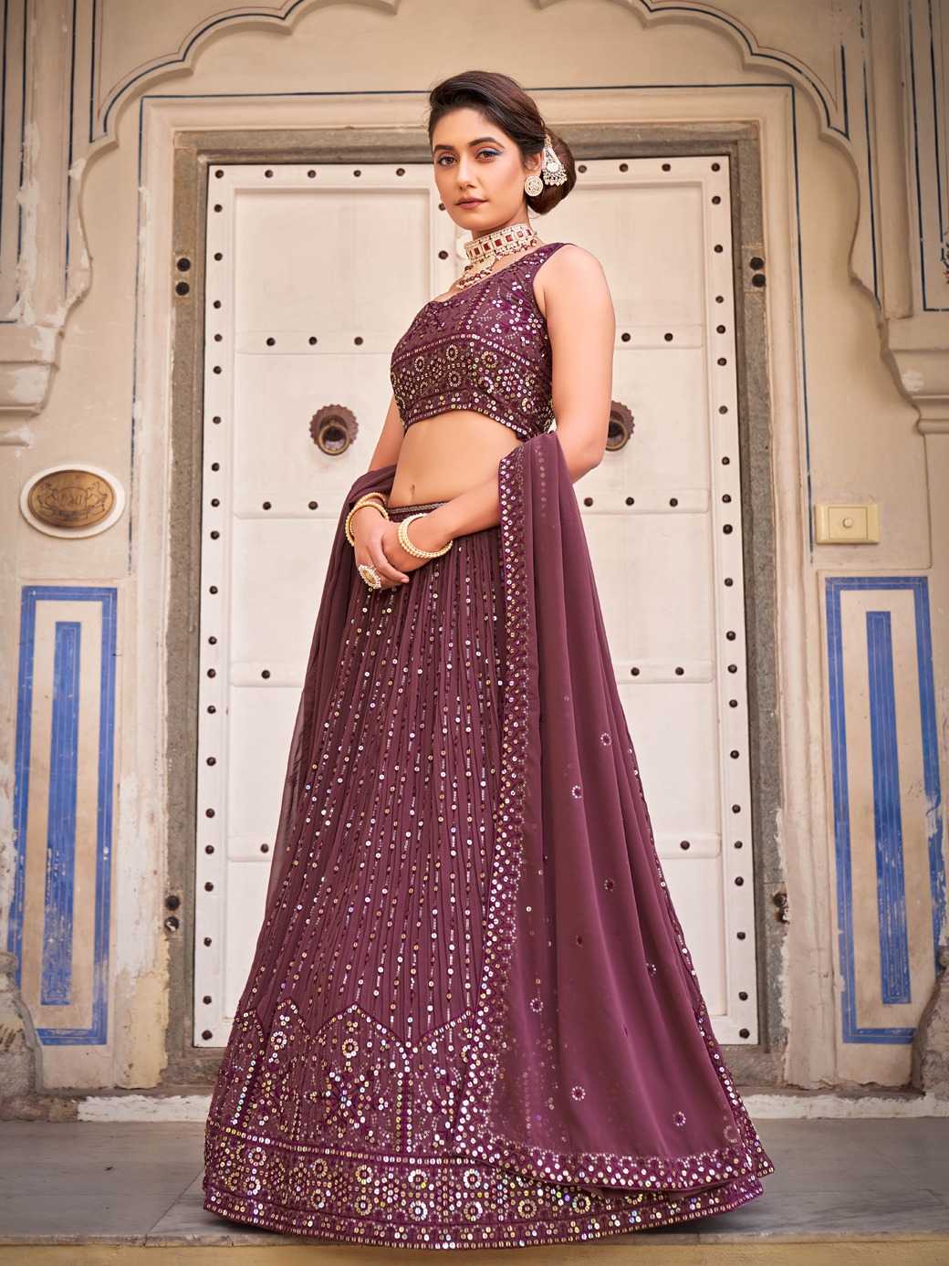 Georgette Embroidered Lehenga