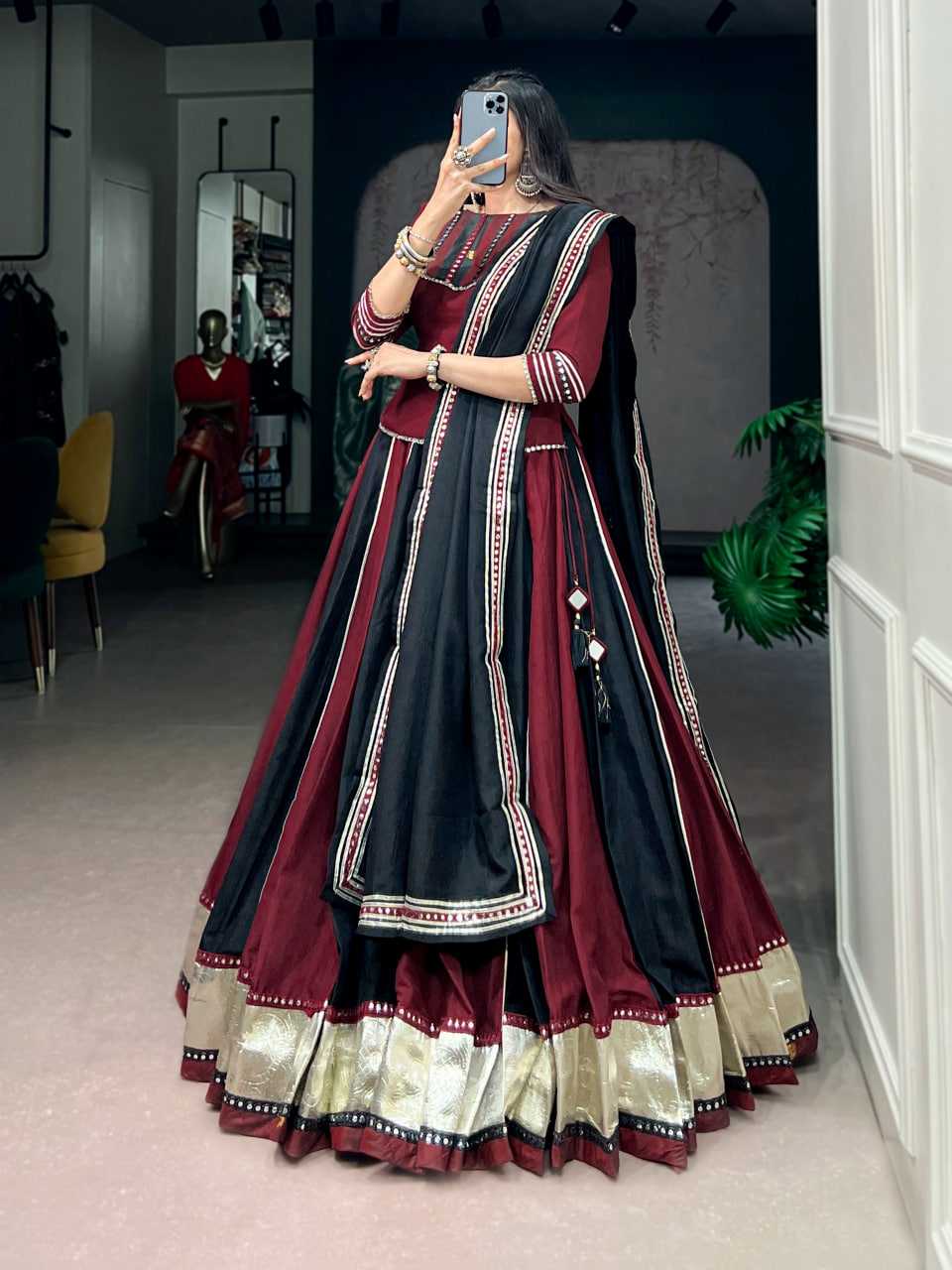 Mirror Work Lehenga