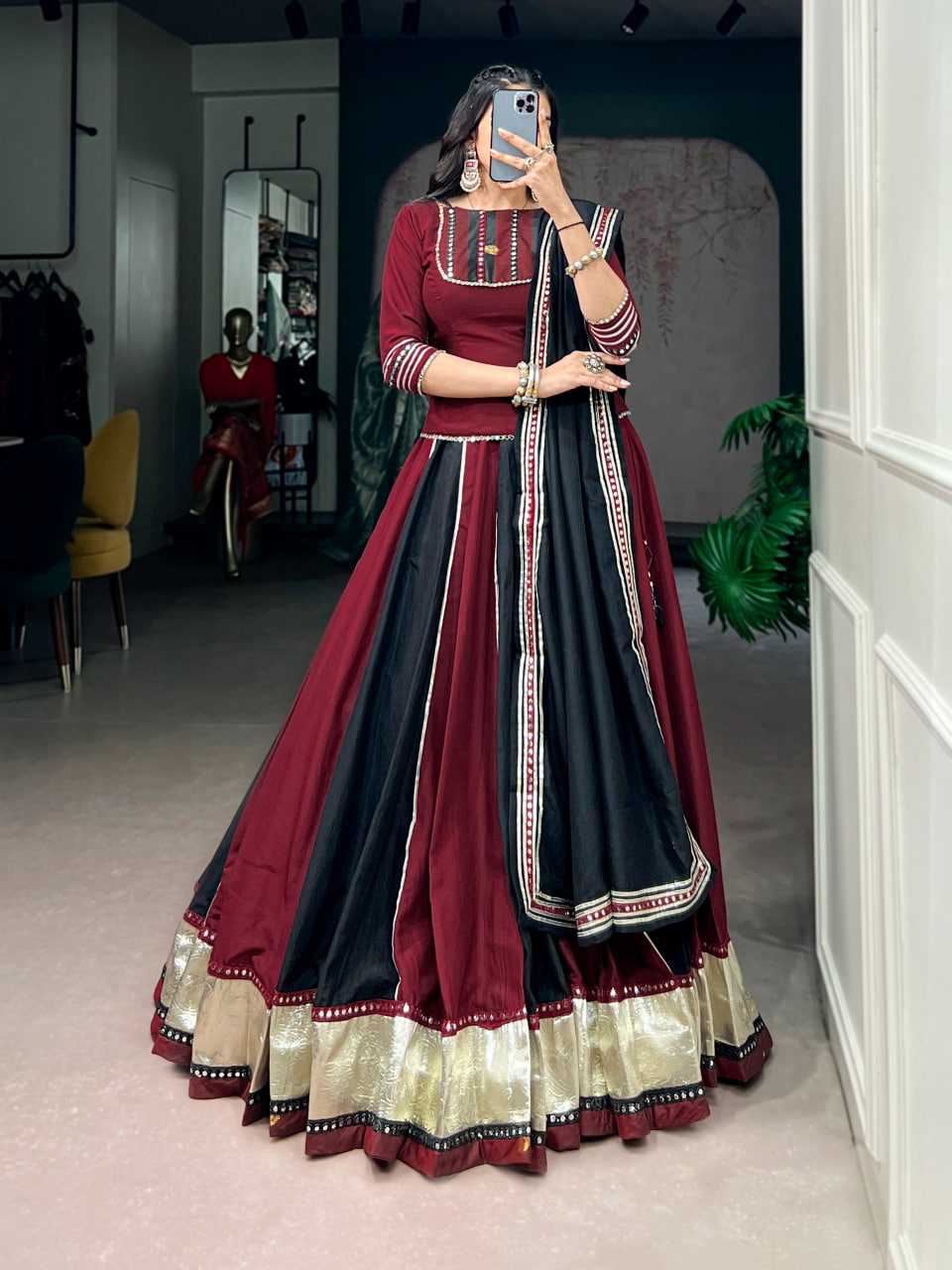 Mirror Work Lehenga