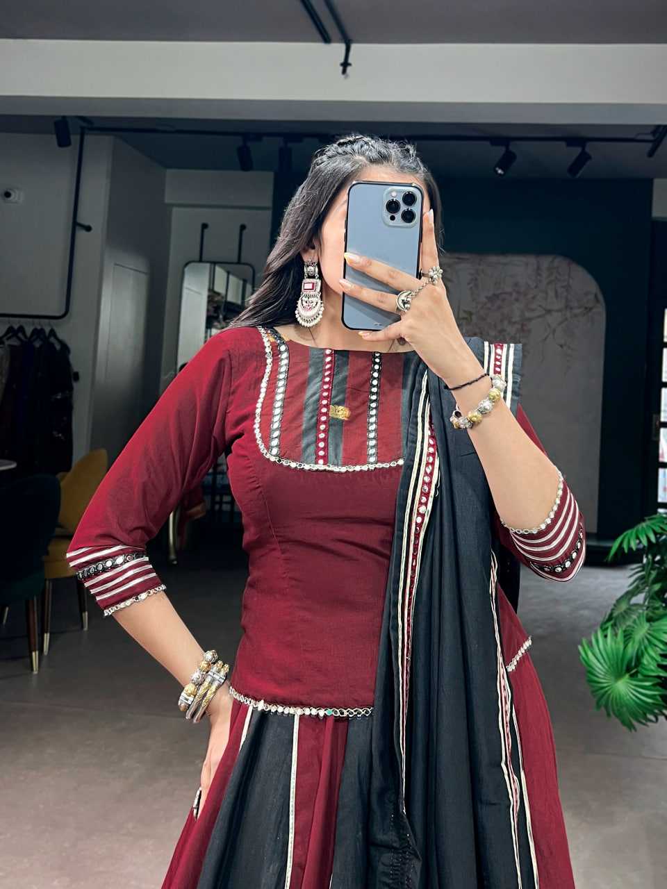 Mirror Work Lehenga