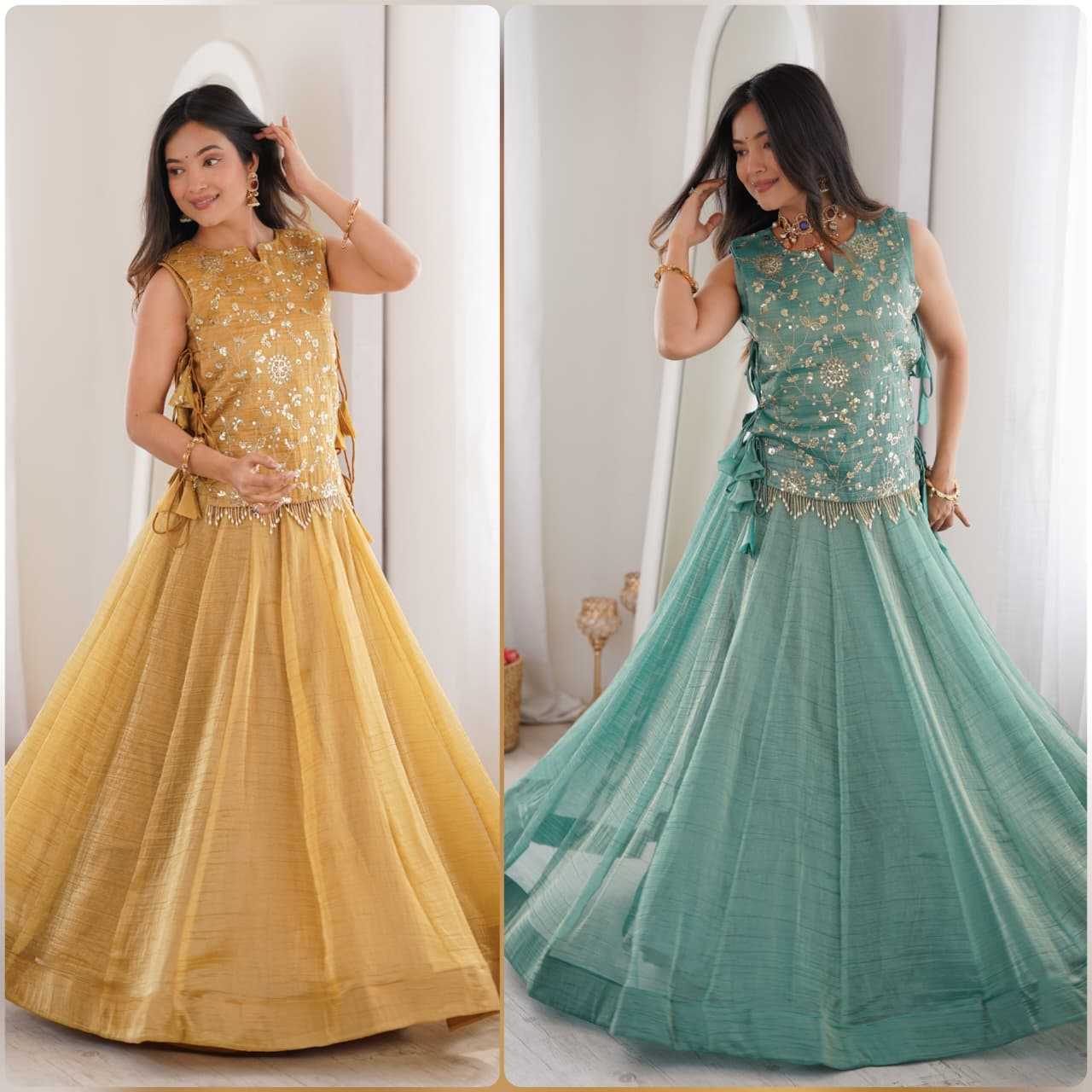 Crush Silk Designer Lehenga Choli