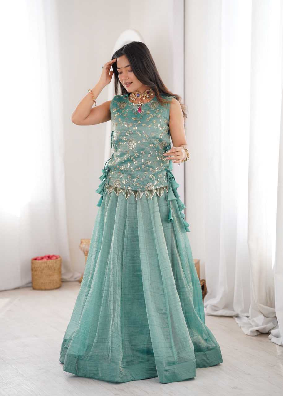 Crush Silk Designer Lehenga Choli