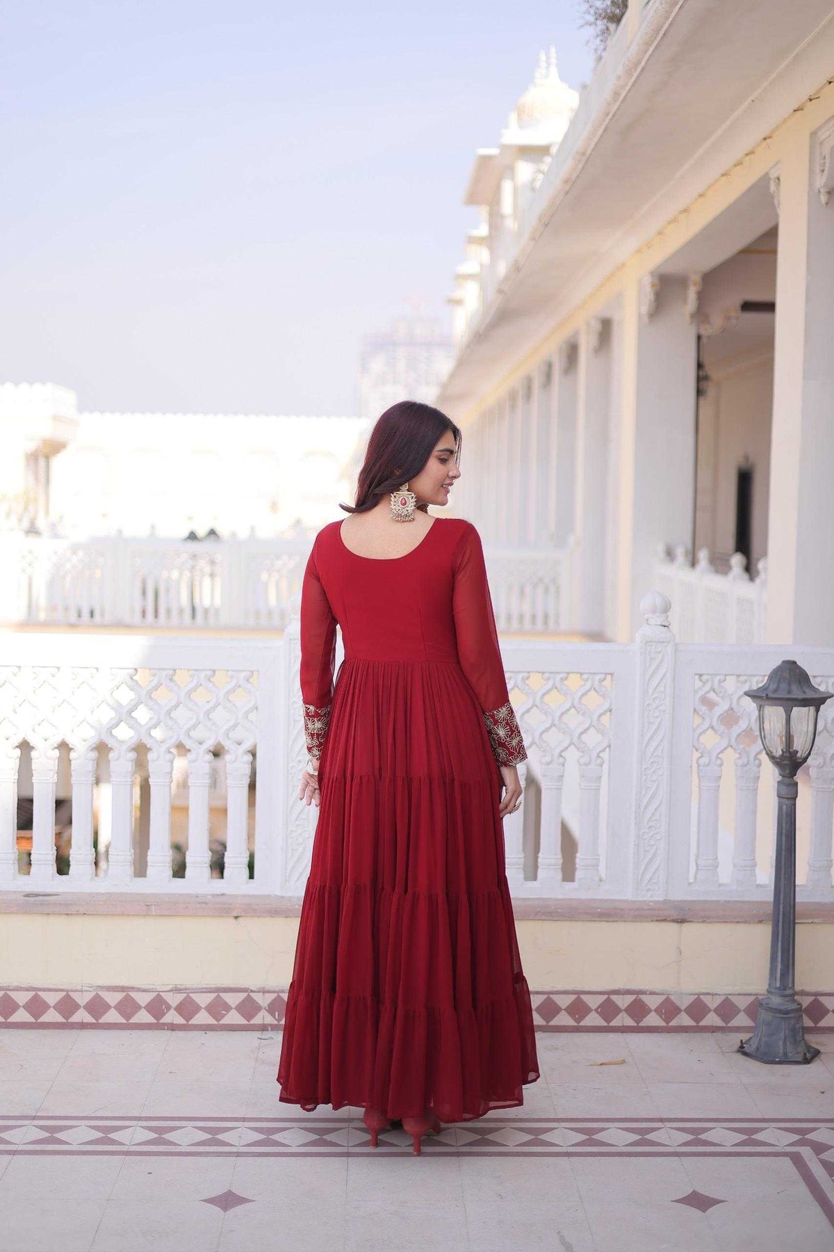 Faux Georgette Gown