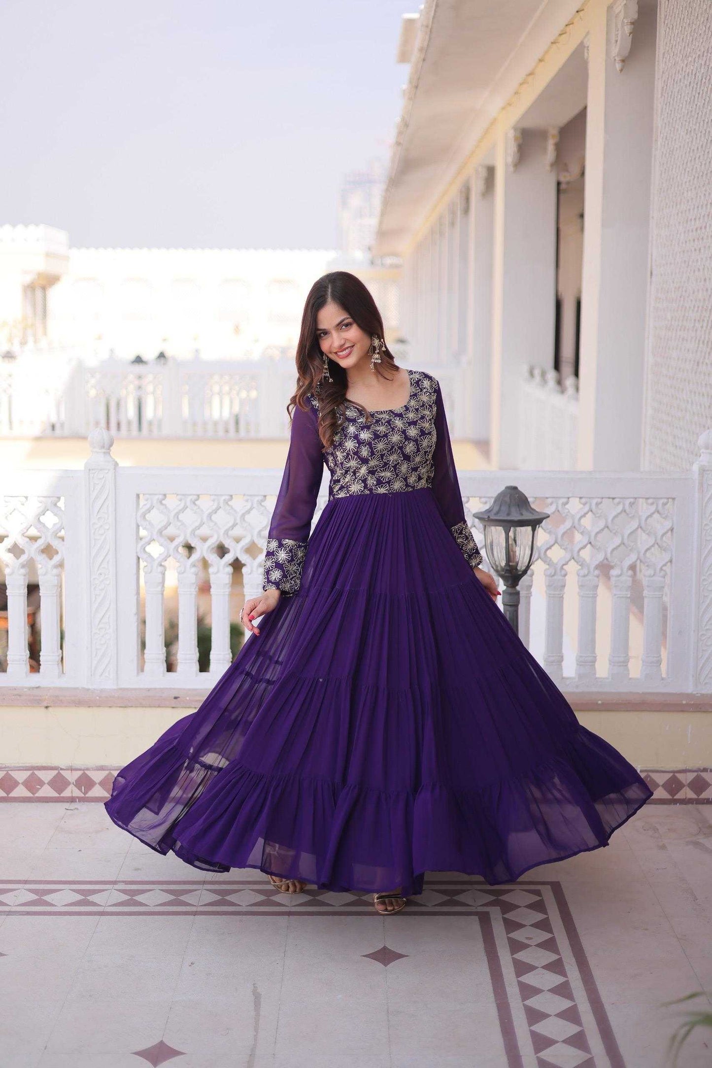Faux Georgette Gown