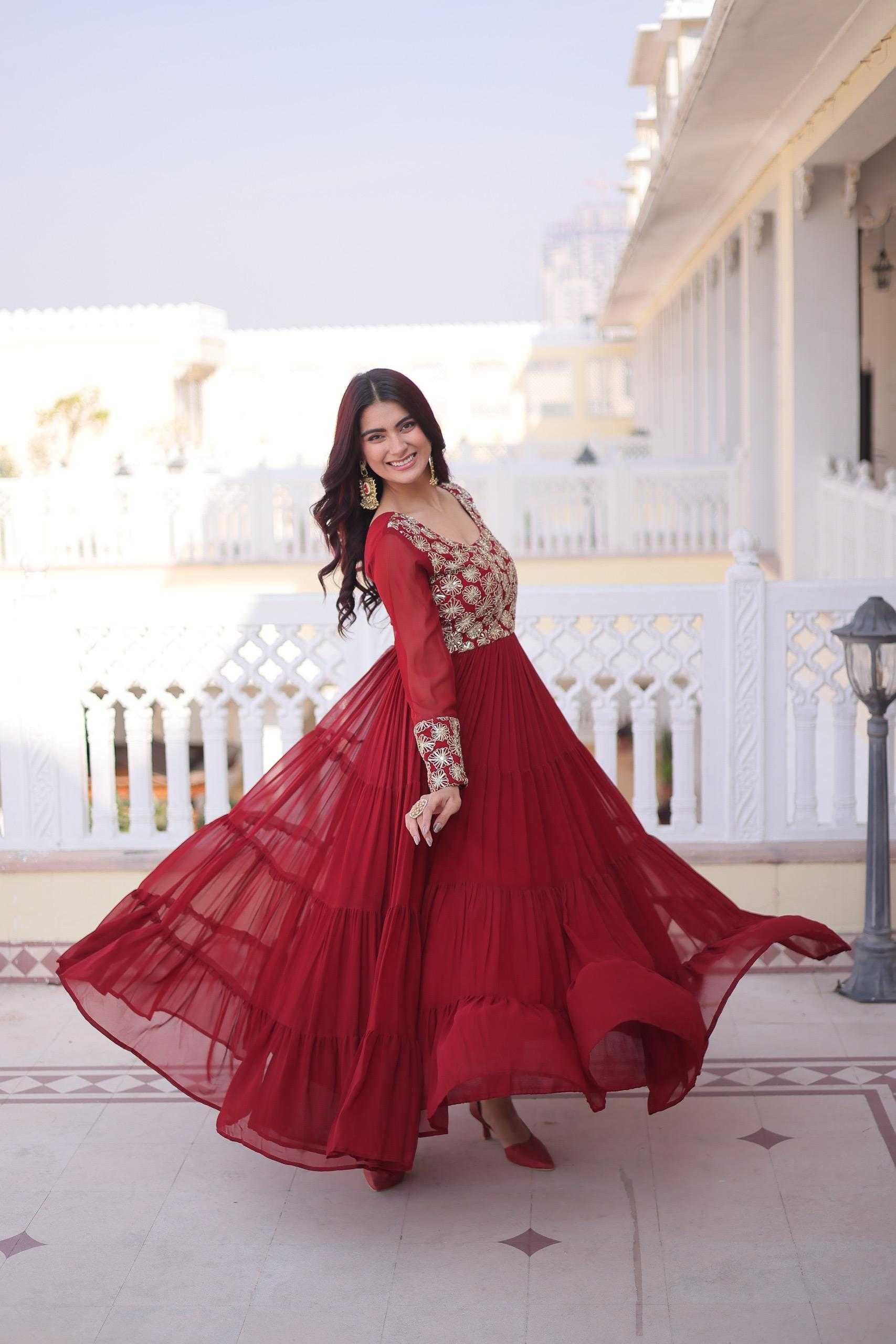 Faux Georgette Gown