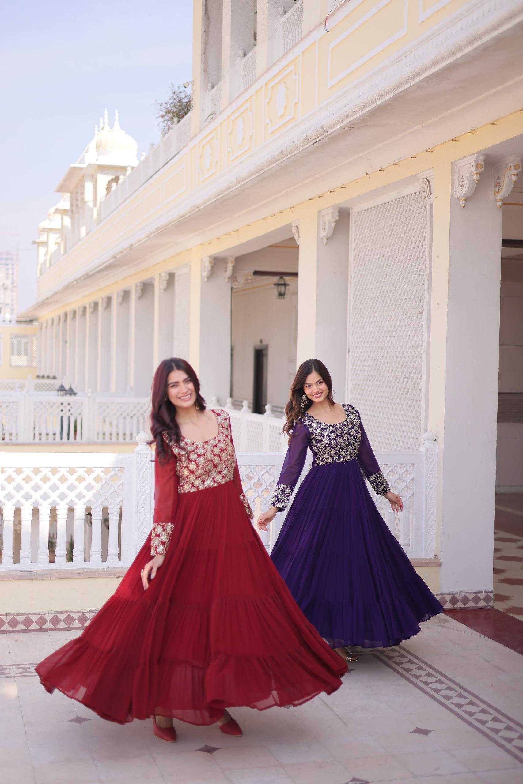 Faux Georgette Gown