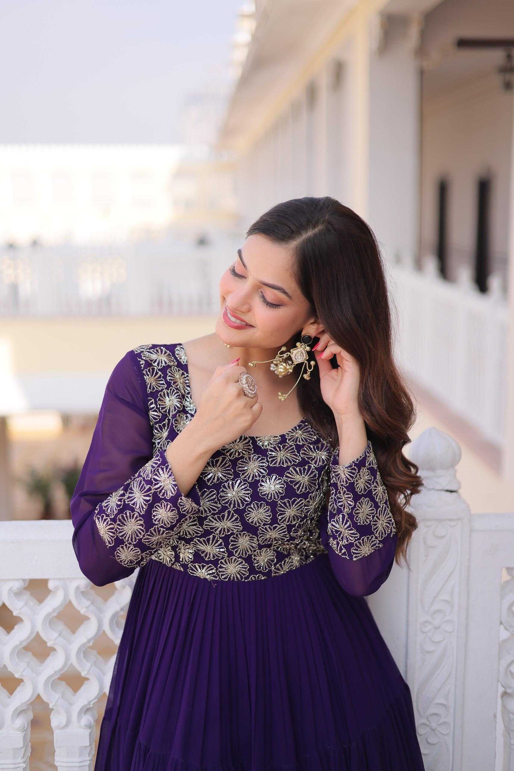 Faux Georgette Gown