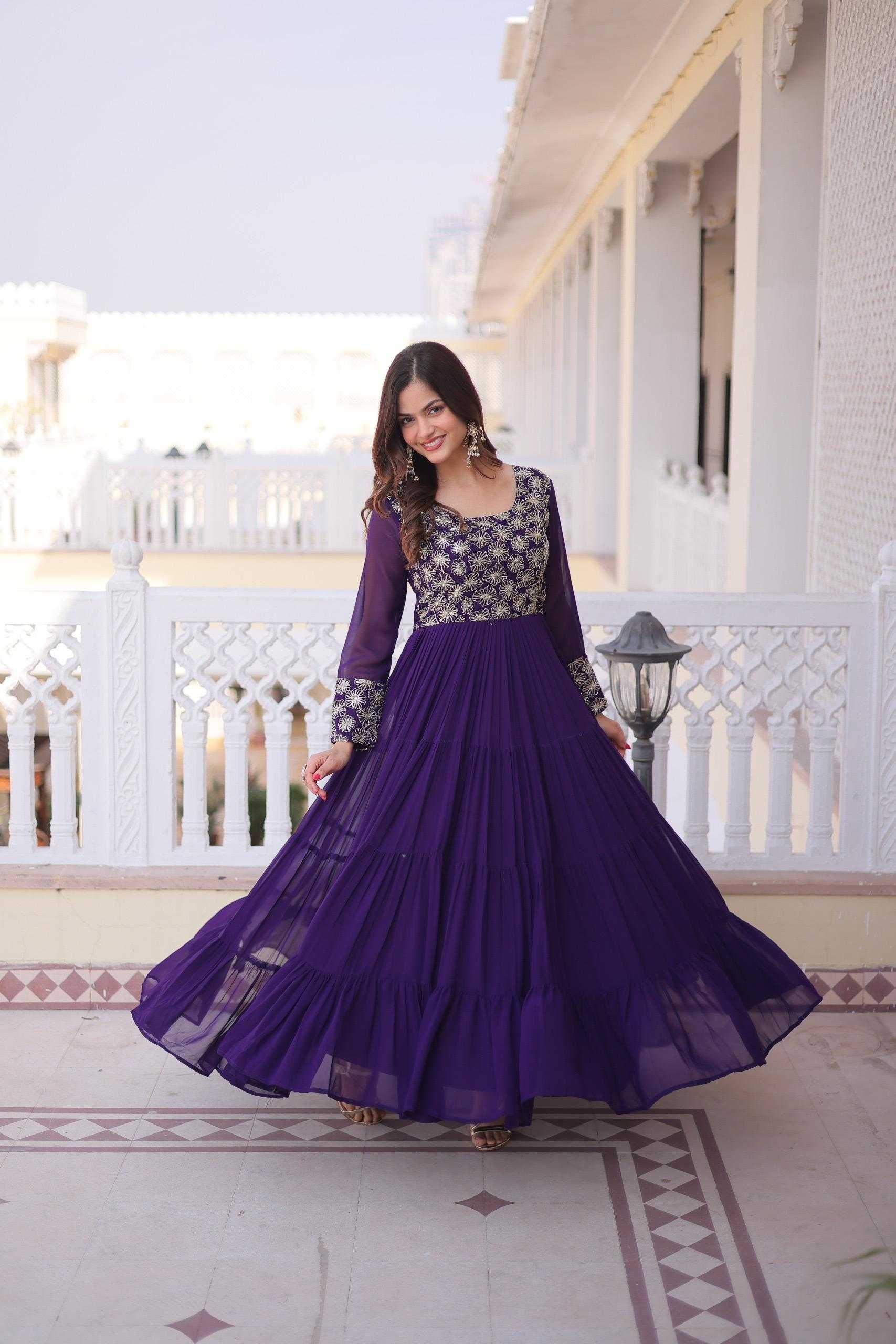 Faux Georgette Gown