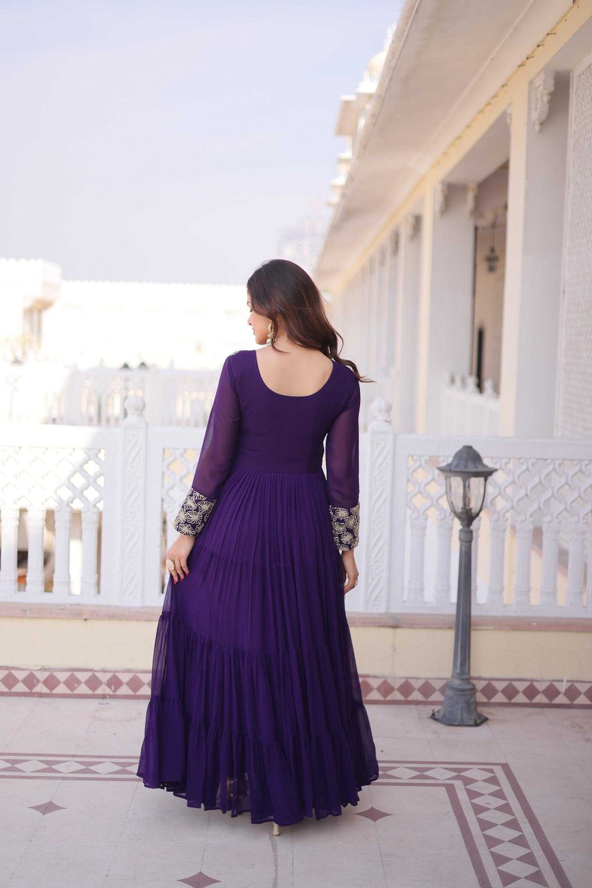 Faux Georgette Gown