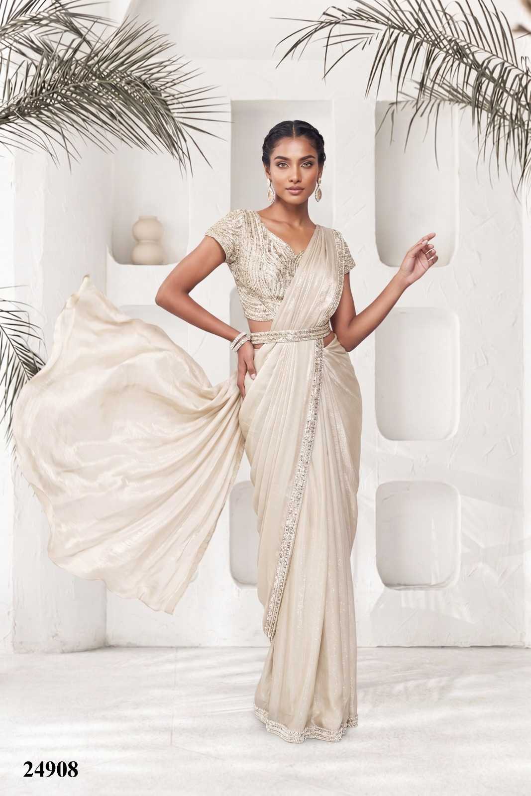 Satin Silk Embroidered Saree