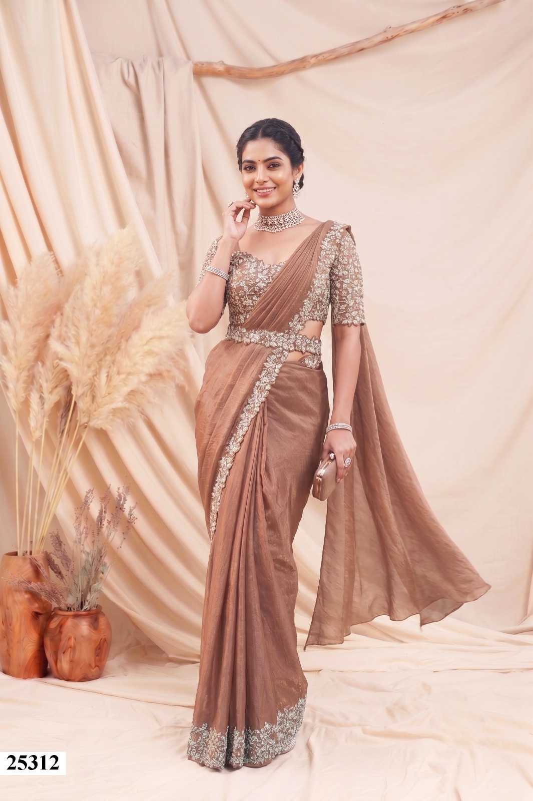 Satin Silk Hand Work Saree
