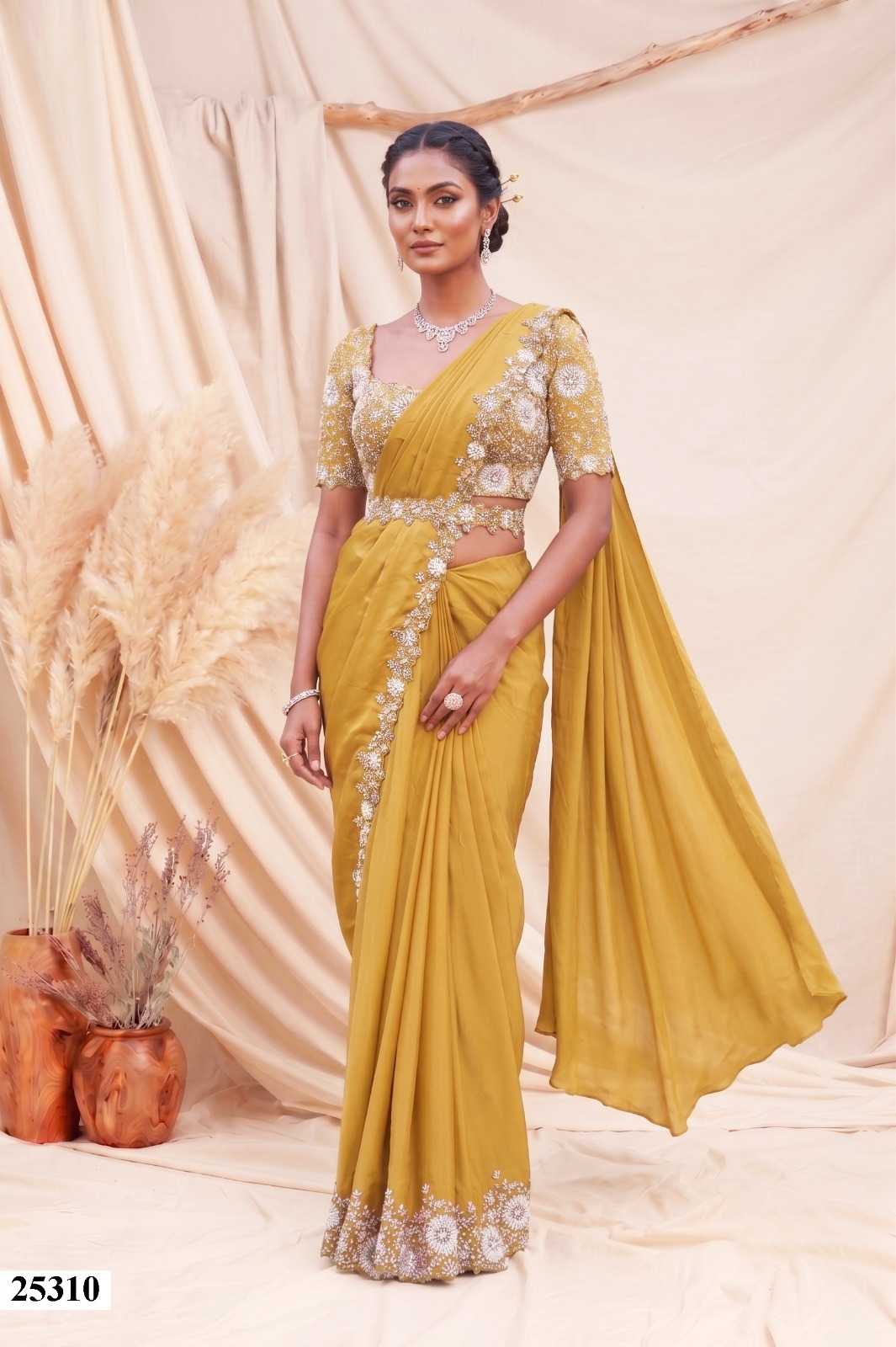 Satin Silk Hand Work Saree