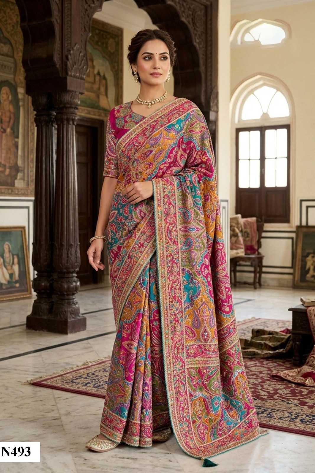 Hand Work Saree