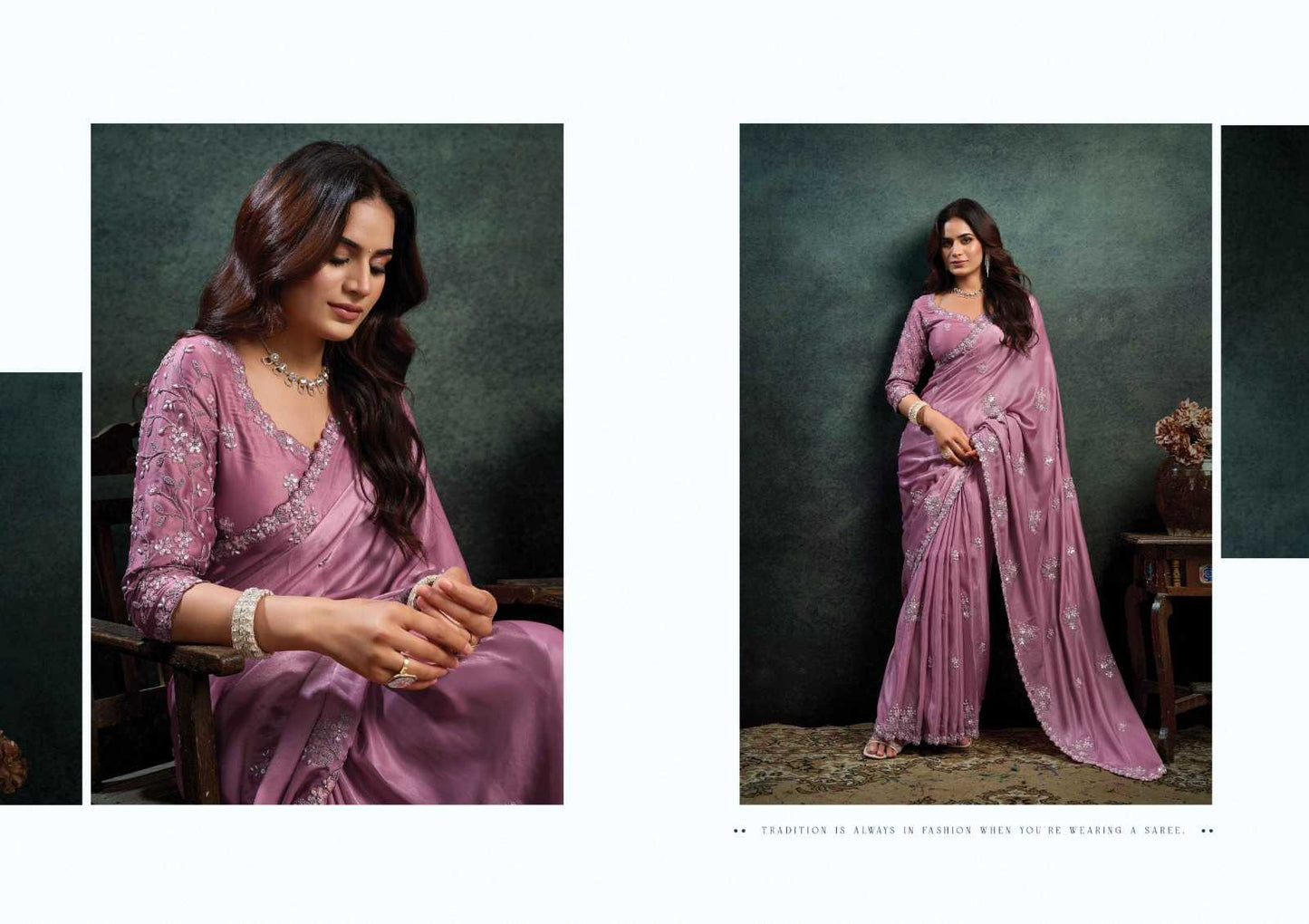 Silk Embroidered Saree