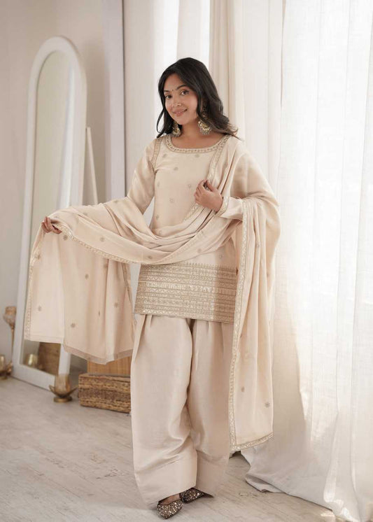 Heavy Roman Silk Ladies Suit