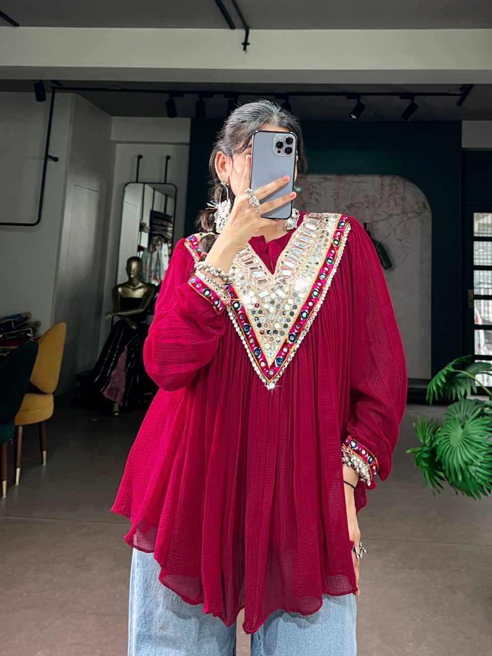 Fancy Bell Sleeve Kurti