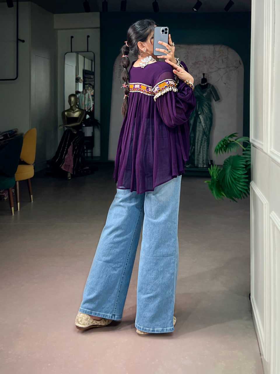 Fancy Bell Sleeve Kurti