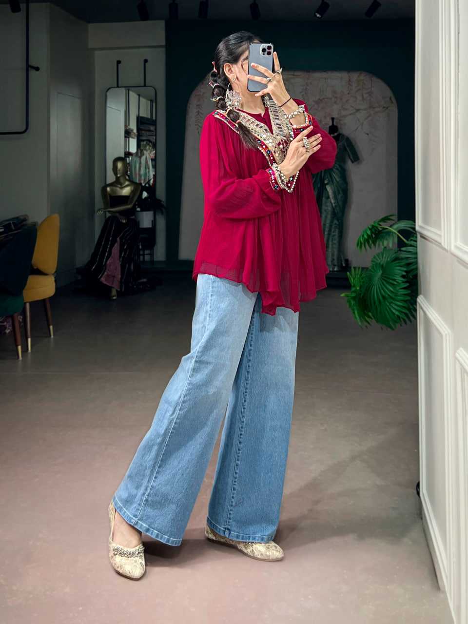 Fancy Bell Sleeve Kurti