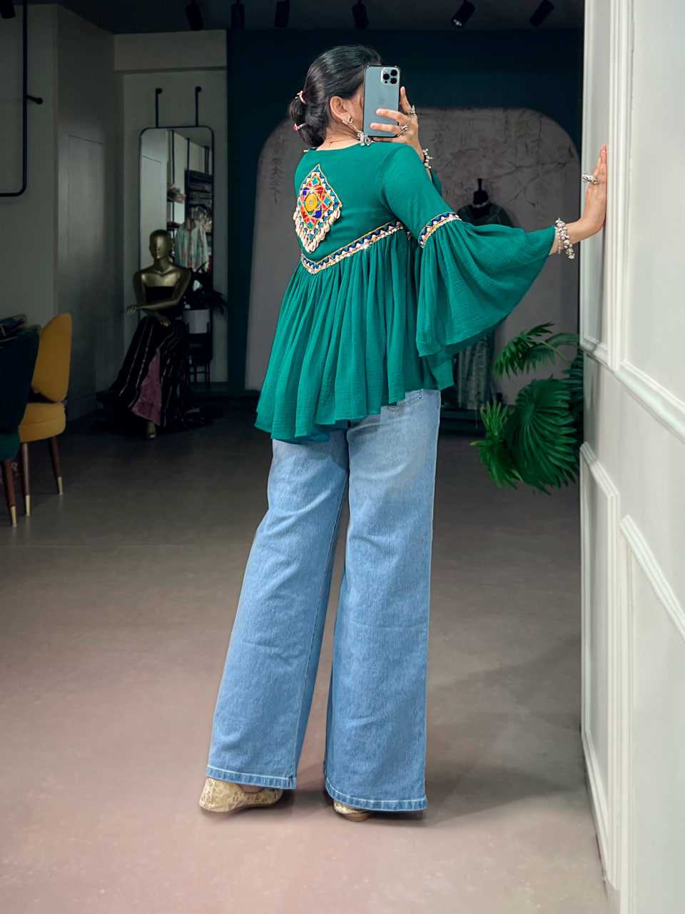 Fancy Bell Sleeve Kurti