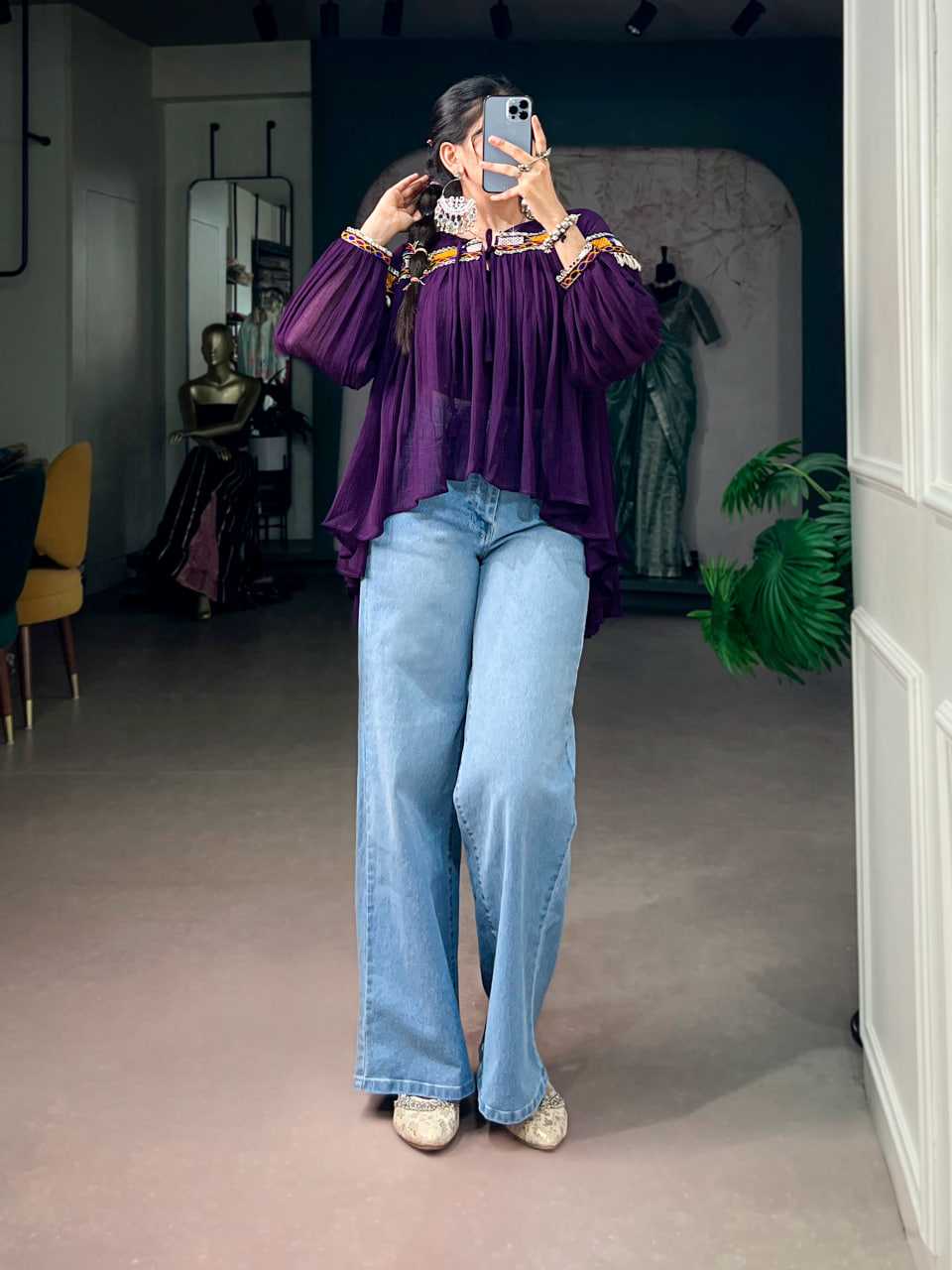 Fancy Bell Sleeve Kurti