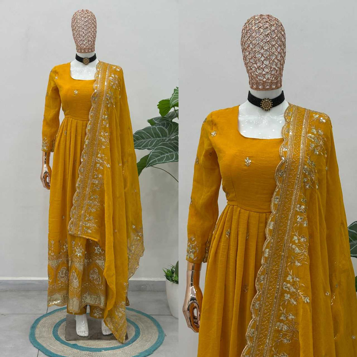 Crunchi Embroidered Gown