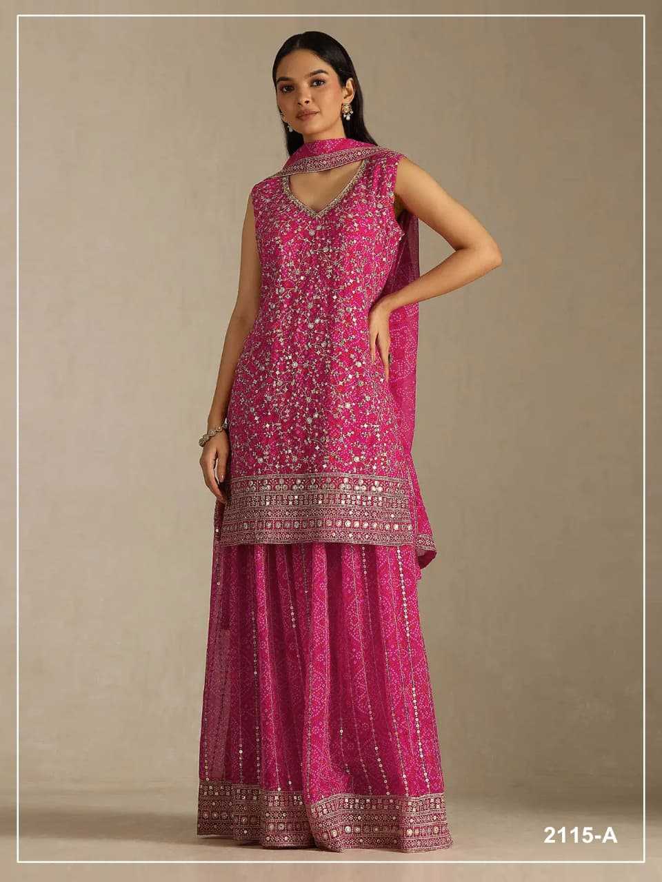 Faux Georgette Unstitched Suit