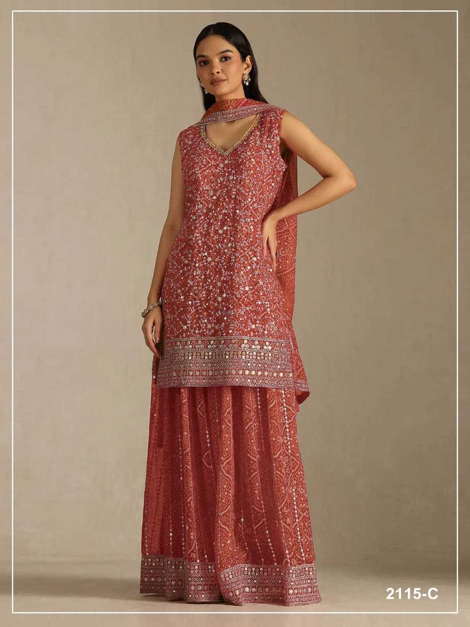 Faux Georgette Unstitched Suit