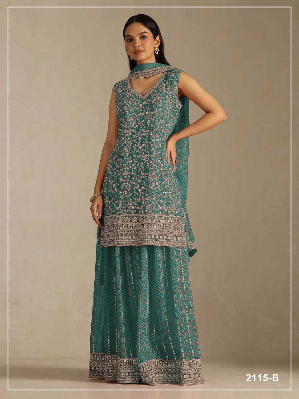 Faux Georgette Unstitched Suit