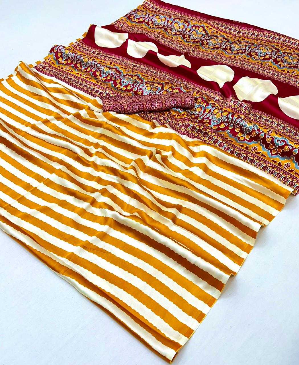 Satin Printed Saree