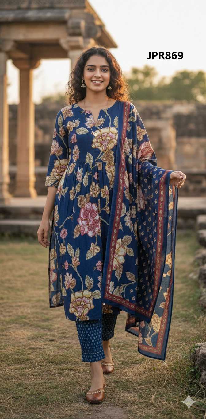 Cotton Cambric Printed Dress