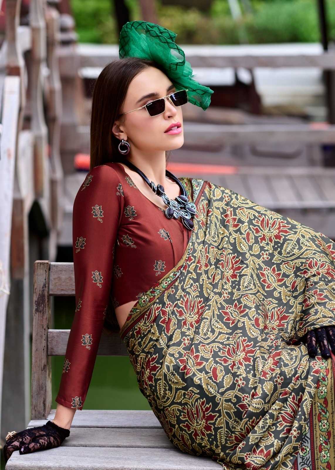 Satin Silk Printed Saree