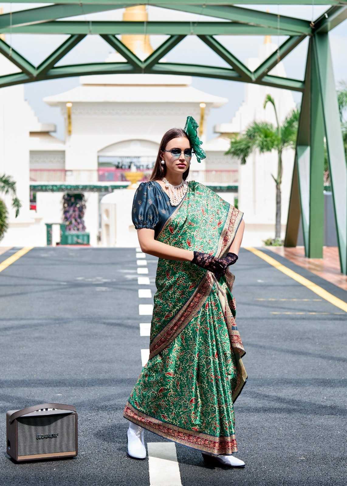 Satin Silk Printed Saree