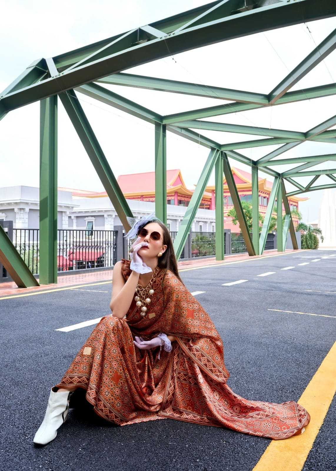 Satin Silk Printed Saree