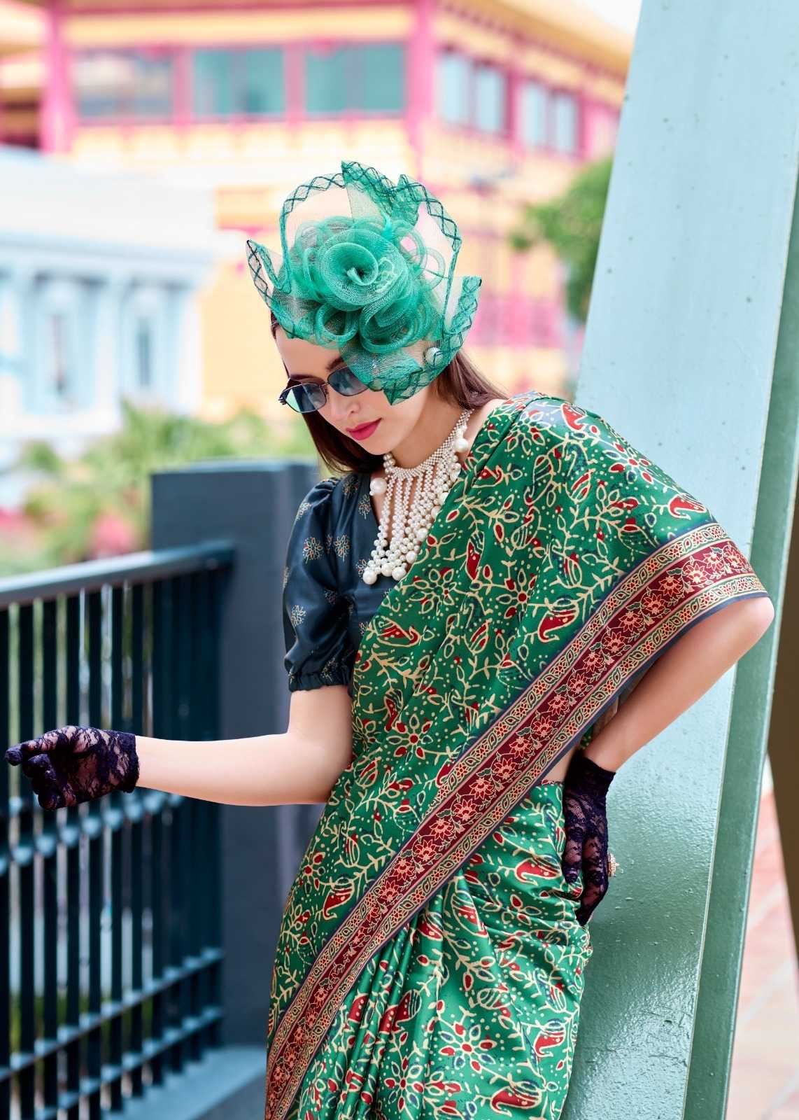 Satin Silk Printed Saree