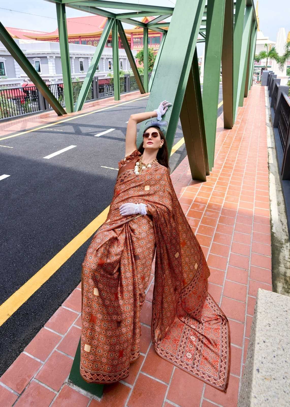 Satin Silk Printed Saree