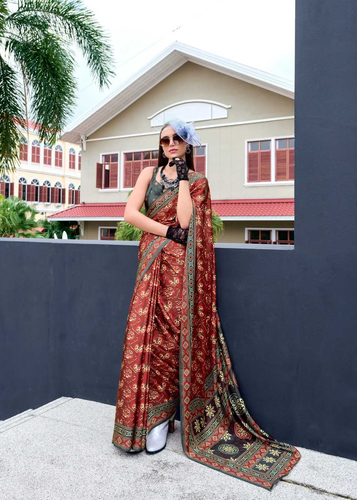 Satin Silk Printed Saree