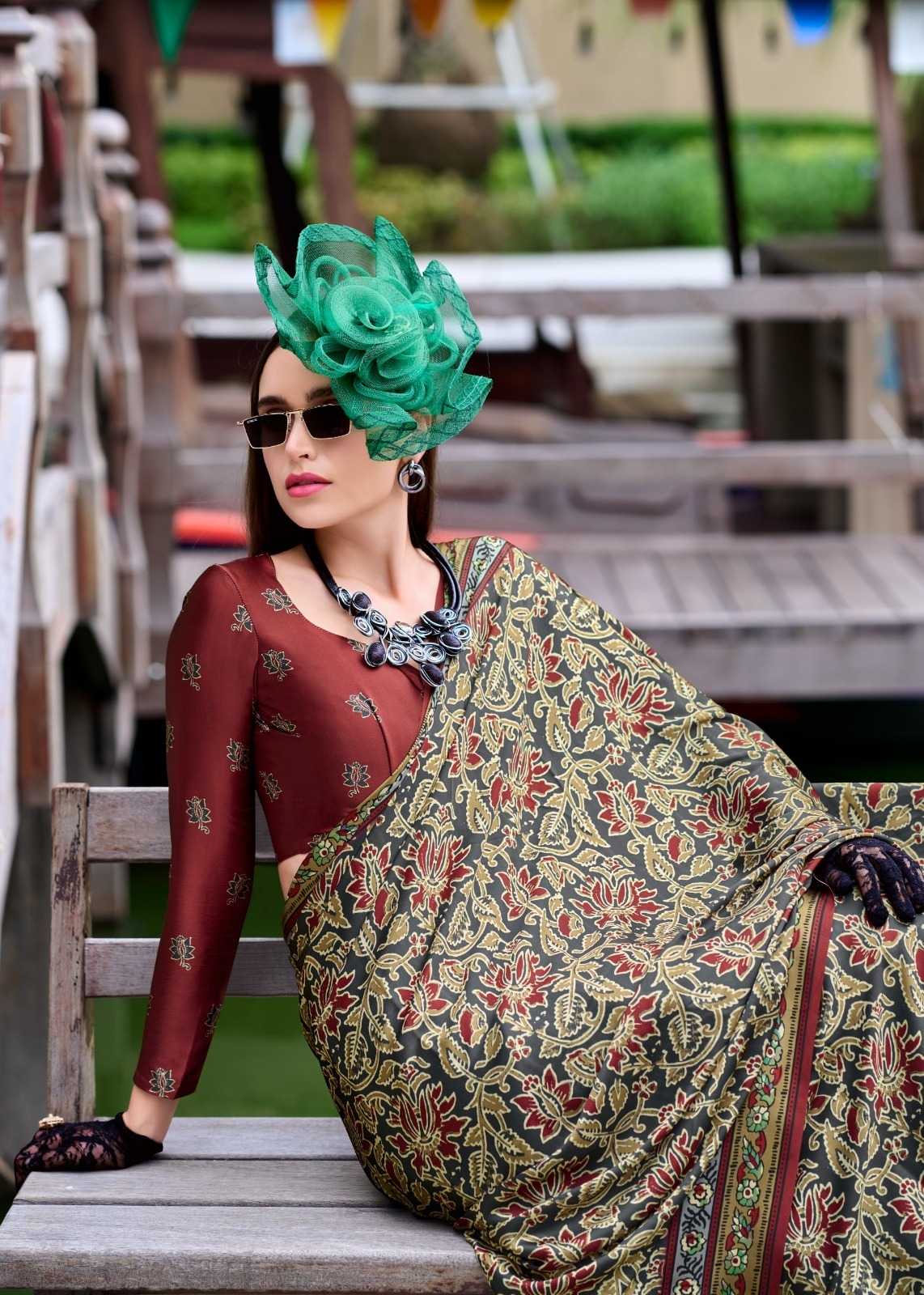 Satin Silk Printed Saree