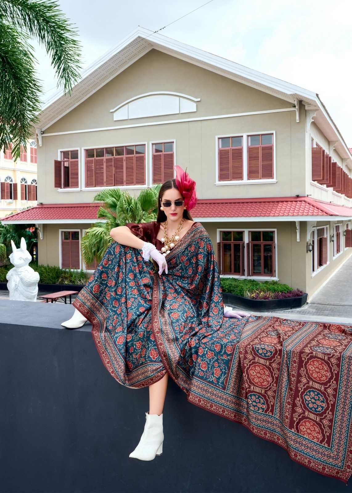 Satin Silk Printed Saree