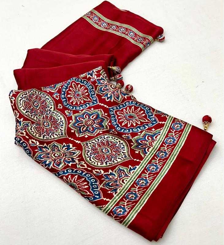 Fancy Ajrakh Saree
