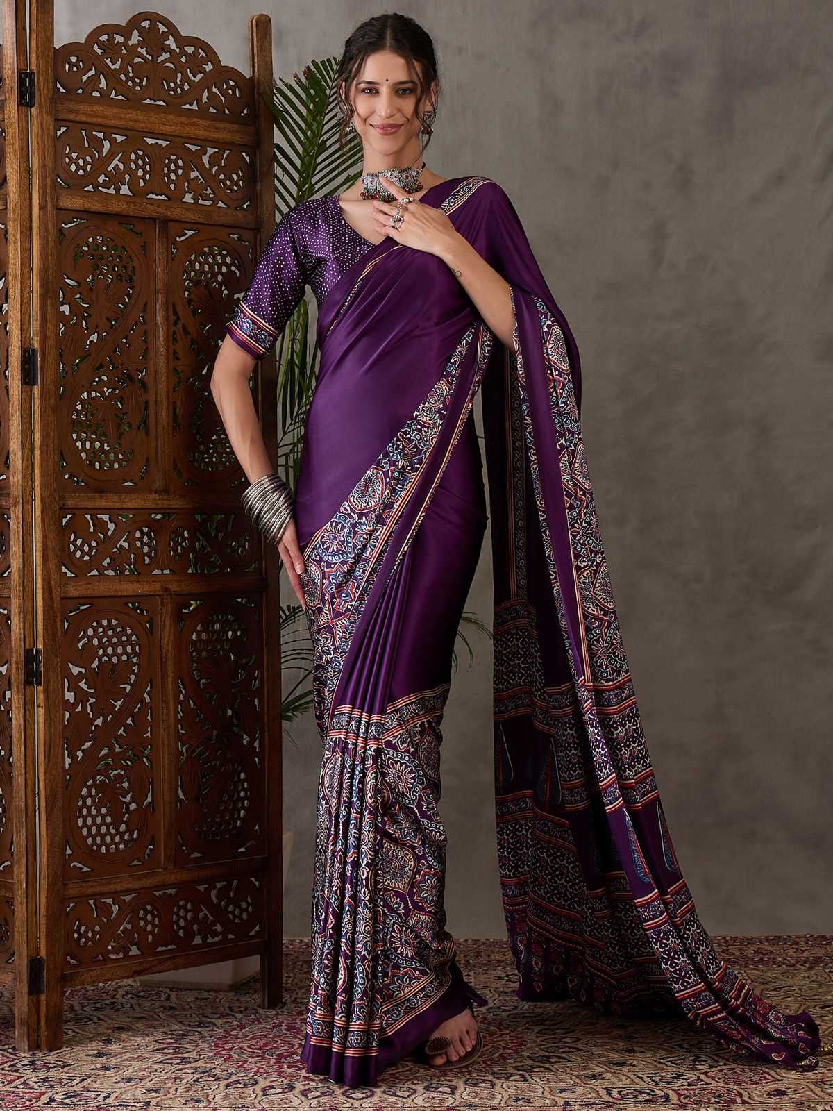 Fancy Ajrakh Saree
