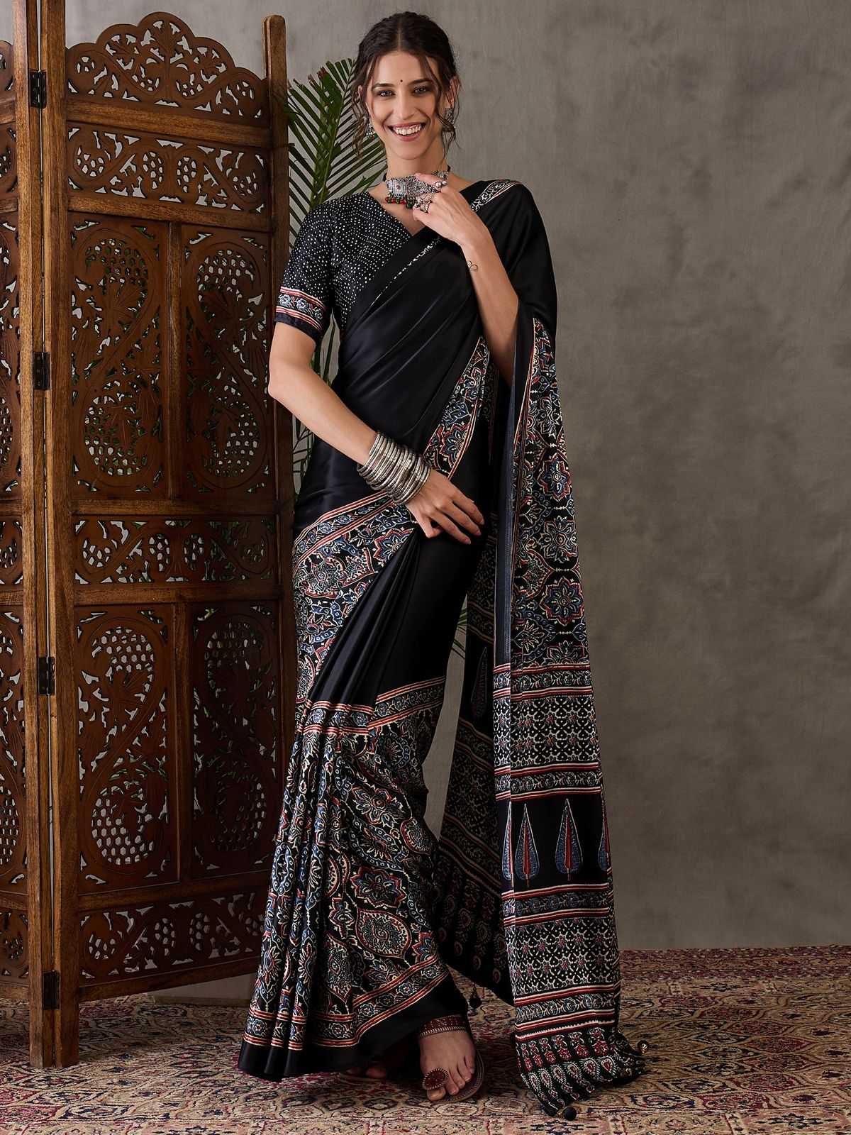 Fancy Ajrakh Saree
