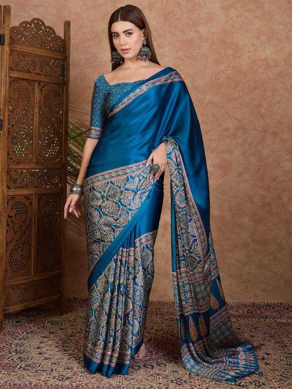 Fancy Ajrakh Saree