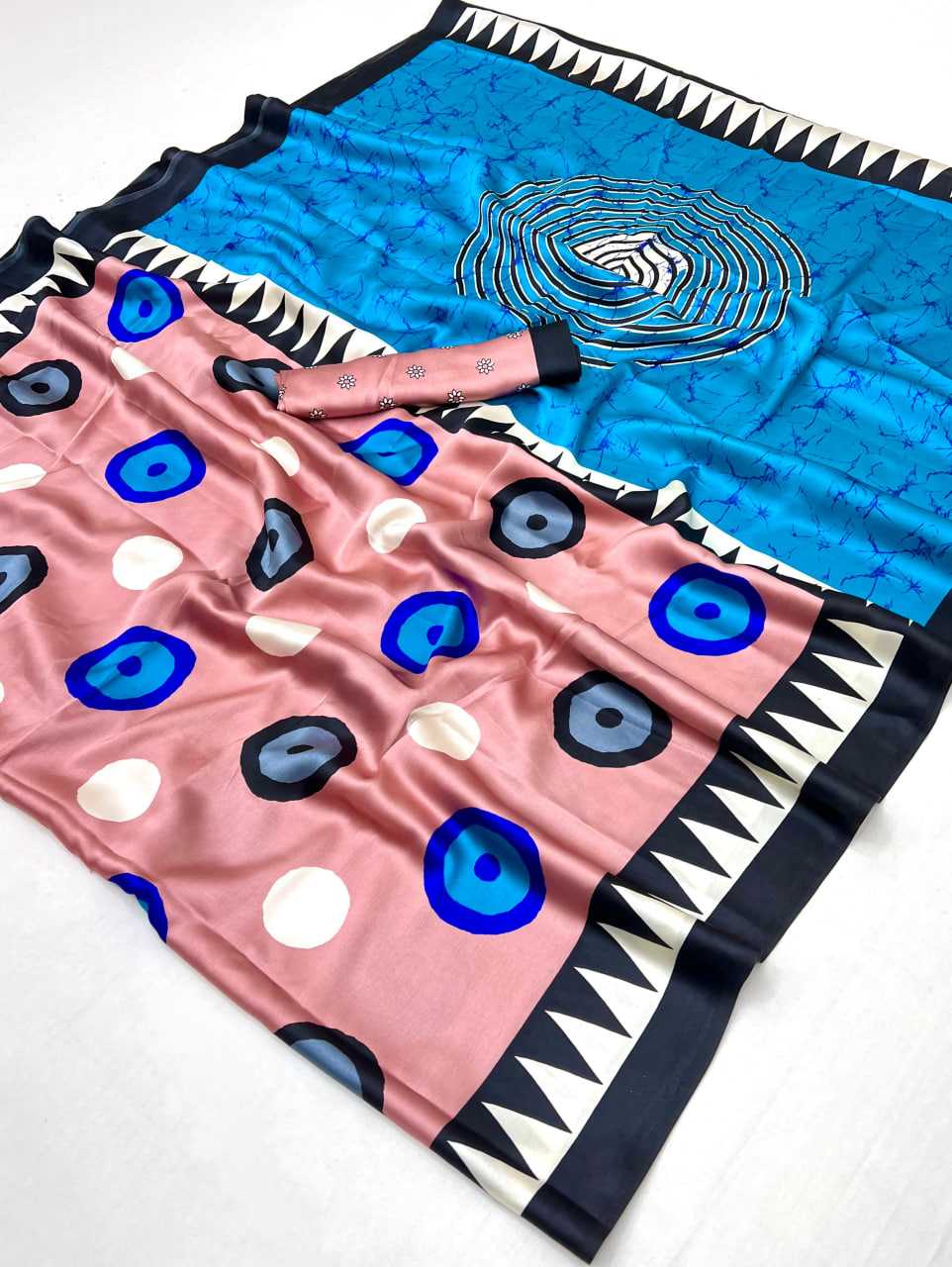 Satin Printed Saree