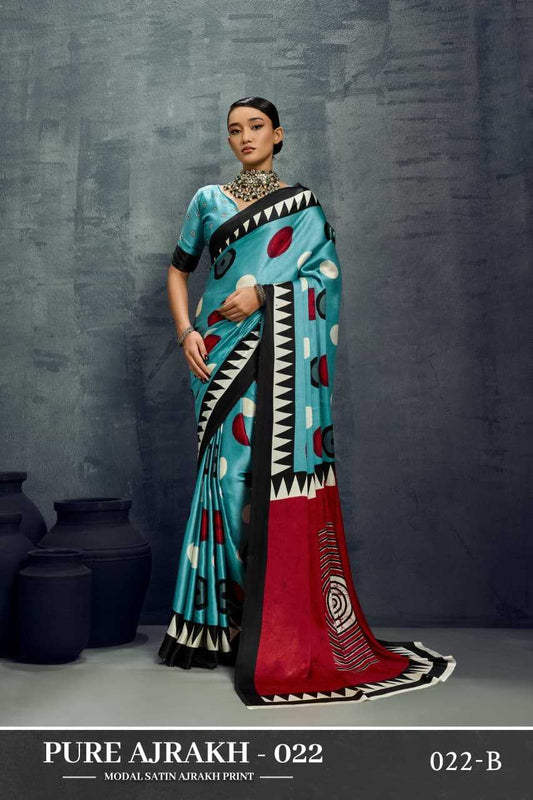 Satin Printed Saree