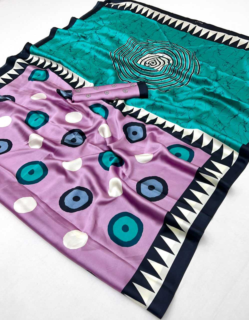 Satin Printed Saree