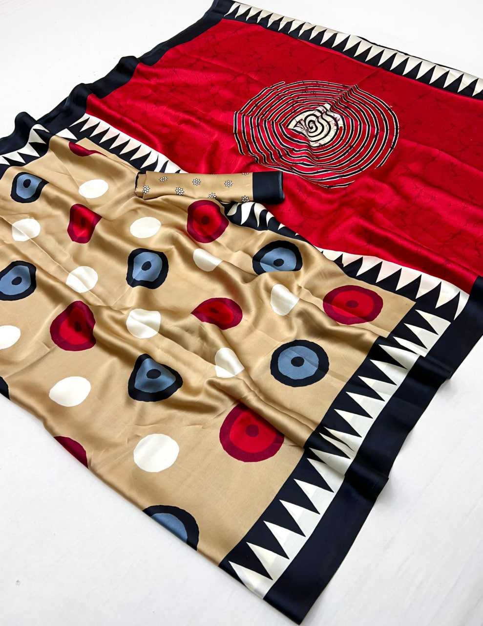 Satin Printed Saree